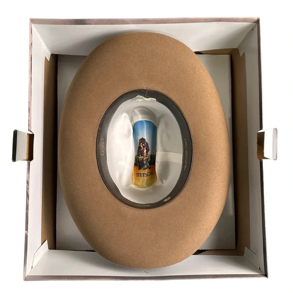 Vintage Stetson 7 3/8 5X Brown Cowboy Hat - Picture 2 of 16